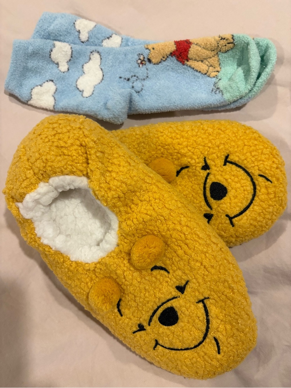 Pooh Bear Plush Slippers and Socks
